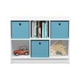 thumbnail image 3 of Pemberly Row Engineered Wood 3x2 Bookcase Storage w/Bins in White/Light Blue, 3 of 6