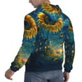 thumbnail image 6 of Haiem Sunflower Castle Starry Sky Patterned Men's Hoodie with Kangaroo Pocket - Ideal Pullover Sweatshirt for Daily Wear, Travel, and Home-X-Large, 6 of 7