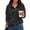 Black #28, variant on Evdexr Hoodies for Women Casual Button Collar Long Sleeve Hooded Sweatshirt Pullover 2026 Fall Winter Oversized Tops With Pocket Wine M