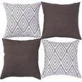 thumbnail image 3 of SUSIELADY Throw Pillow Covers Set of 4, 20"x20" Linen Decorative Square Couch Sofa Cushions, Accent Home Decor, Living Room, Bedroom, Chair, Chocolate, 3 of 7