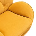 thumbnail image 5 of Anysun Accent Swivel Chair with Ottoman for Living Room - Velvet Reading Chairs Set - Tufted Recliner Chairs with Swivel Base for Nursery - Yellow, 5 of 11