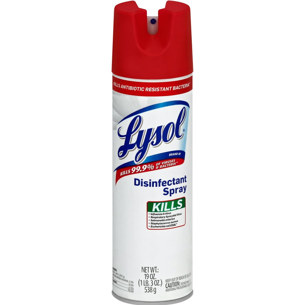 Lysol Disinfectant Spray, Antibiotic Resistant Bacteria, 19oz Walmart