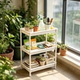 thumbnail image 6 of Eolstice Freestanding White 3-Tier Plastic Storage Shelf, Multipurpose Organizer Rack, Indoor Household Kitchen Bathroom Utility Storage Unit, 6 of 6