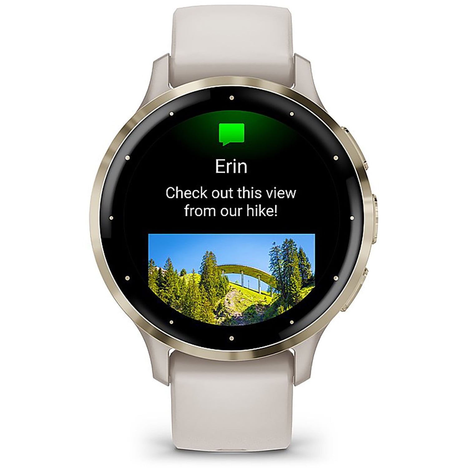 Restored Garmin Venu 3S Fitness GPS Smartwatch Gold Bezel w/ Ivory Case (41mm) - Refurbished