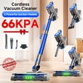 thumbnail image 2 of 55-66KPA Corded/Cordless Lightweight Vacuum Cleaner with Green LED, Anti-Tangle Brush, Removable Battery, 45Min Runtime, Multi-Suction for Pet Hair, Carpet & Hardwood Floors, 2 of 15