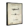 thumbnail image 3 of Stupell Industries Vintage Aircraft Diagram Chart Graphic Art Jet Black Floating Framed Canvas Print Wall Art, Design by Karl Hronek, 3 of 6