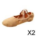 thumbnail image 1 of Zapatilla de punta de ballet para mujer y niña,Zapatillas de ballet para niñas pequeñas mujeres con elástico,Bailarinas para mujer con tiras y nudo confort,bailarinas,zapatos planos de, 1 of 10