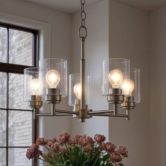 Luxury New Traditional Chandelier, Brushed Nickel, UKC20212