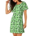 thumbnail image 2 of Naloa Happy St. Patrick's Day Print Women Nightgowns,Womens Loungewear,Short Sleeve Sleepwear,Comfy Ladies Nightdress, 2 of 6