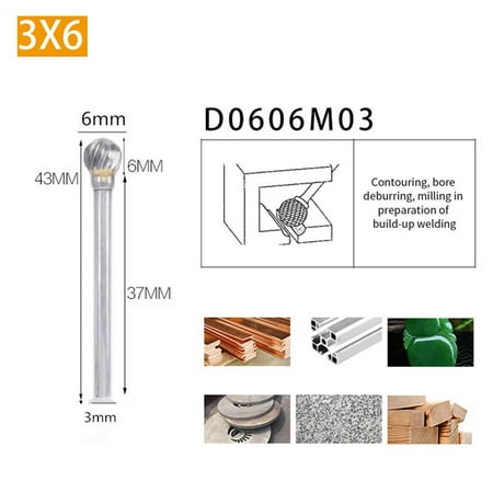 

3mm Shank Rotary File Router Grinding Burr Rotary Steel File Polishing D Type