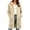 Beige, variant on Womens Button Down Hoodies Long Cardigan Jackets Lightweight Long Sleeve Open Front Mid Length Coat Fall Winter Hood Outwear with Pockets