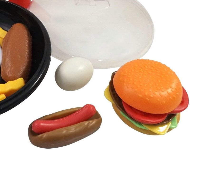 PlayWorld Kitchen Connection Fast Food Cooking Pan 25 Piece Kitchen Play Food Set - Multicolor