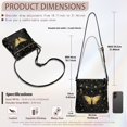 thumbnail image 7 of Kuiaobaty Butterfly Moon Stars Print Crossbody Bag for Women, Trendy Portable Leather Satchel Purse with Adjustable Strap, Zipped Pockets Messenger Handbag Lightweight Shoulder Bag for School, 7 of 7