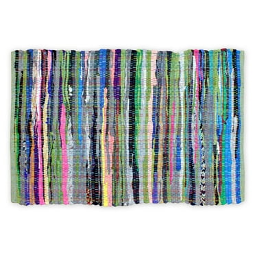 CC Home Furnishings 48" x 72" Vibrantly Colored Reversible Rectangular Rag Rug