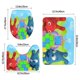 thumbnail image 3 of Popiz Baby TV Juego de 3 alfombras de baño de coral fleece: tapete de baño + alfombra de inodoro en forma de U + funda de tapa de inodoro en forma de O, 3 of 6