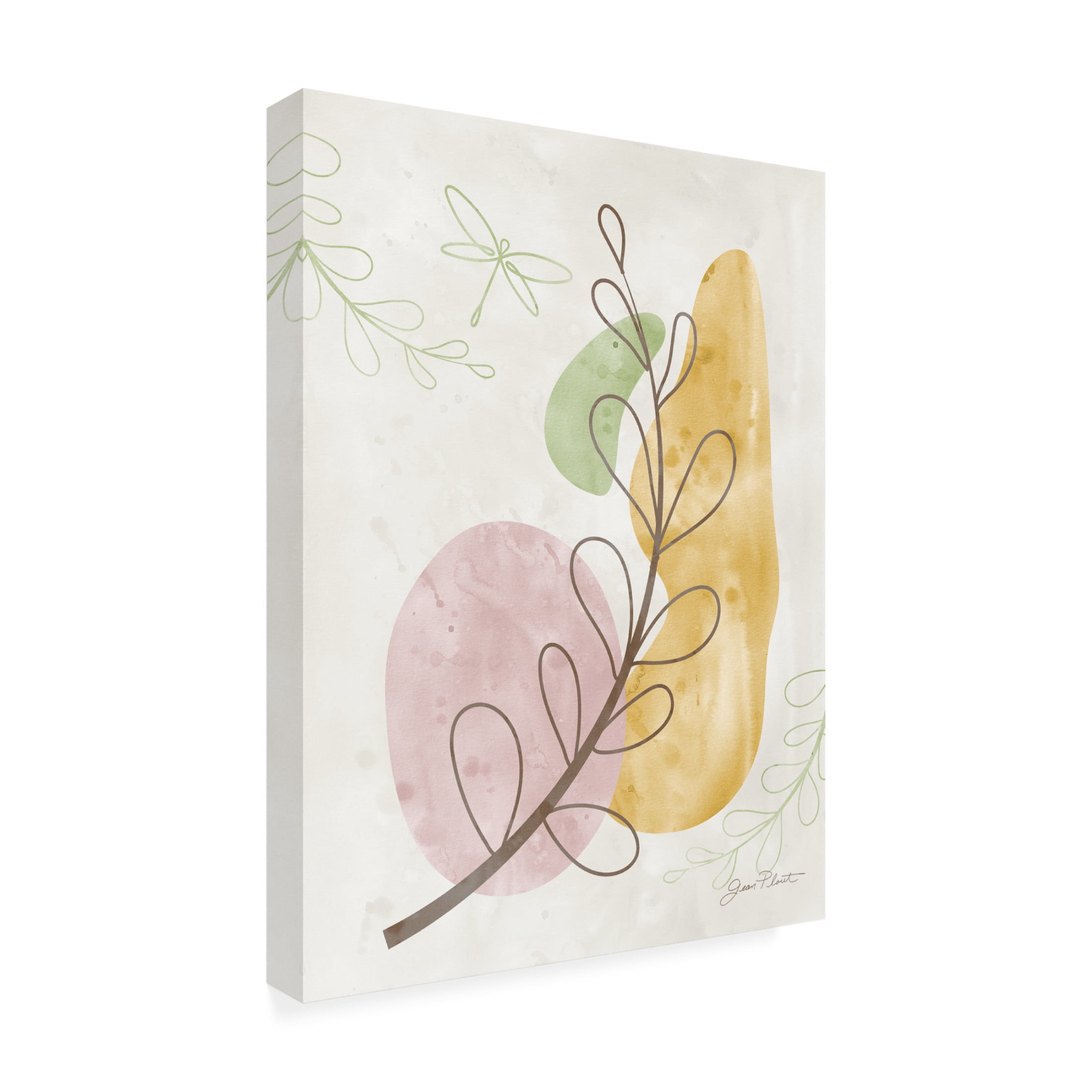 Canvas Wall Art - Jean Plout 'Organic Abstract 2' Wall Art for Living Room, Bedroom, or Office Décor by Trademark Fine Art - 14 x 19 Inches