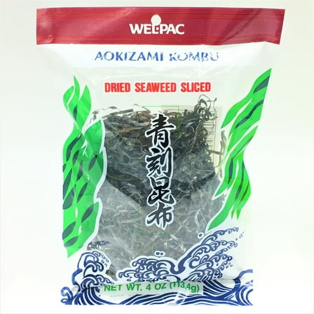 WEL-PAC Aokizami Kombu-Dried Seaweed Sliced 4oz /113.4g