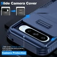 thumbnail image 3 of for Google Pixel 8 Pro Case with Built-in Camera Lens Slide Cover, Heavy-Duty Shockproof Rugged Case Heavy Duty Bumper Shockproof Phone Cover for Google Pixel 8 Pro,Blue, 3 of 7
