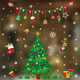 thumbnail image 3 of Pegatinas para ventanas con adornos navideños Pegatinas para vidrio Diseño de escena de hotel Pegatinas electrostáticas navideñas, 3 of 3