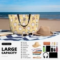thumbnail image 5 of Wukai Rabbit And Candy Print Zipper Bag,large Beach Tote Bag,Waterproof Sandproof Bag,Grocery and Picnic Tote Travel Bag, 5 of 5
