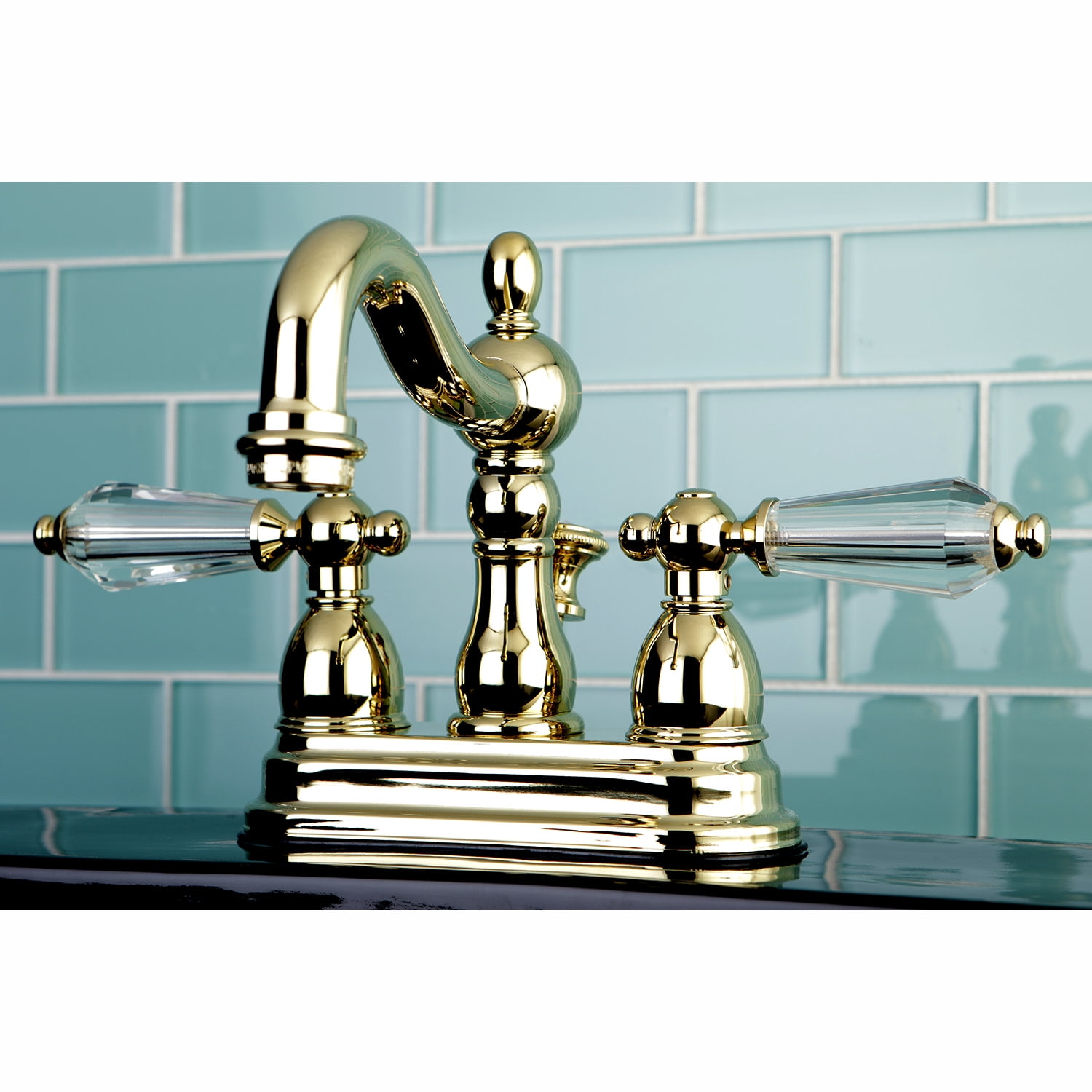 Kingston Brass KS1602WLL 4 in. Centerset Bathroom Faucet, Polished Brass