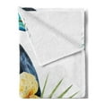 thumbnail image 2 of Tropical Animals Soft Flannel Fleece Throw Blanket, Toucan Bird Exotic Hibiscus and Orchids Flower Palm Plants Leaf Print, Cozy Plush for Indoor and Outdoor Use, 60" x 80", Multicolor, by Ambesonne, 2 of 5
