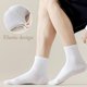 thumbnail image 4 of pares de calcetines blancos para mujer, calcetines tobilleros transpirables absorbentes del sudor para mujer y hombre con soporte para pies, tallas 4-9, 4 of 5