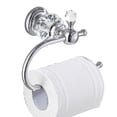 thumbnail image 1 of Crystal Series Brass Toilet Paper Roll Holder, Polished Chrome-Yvan, 1 of 3