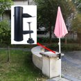 thumbnail image 3 of HEVIRGO Support de Parasol pour Balcon Carré Support de Parasol de Patio, Noir, 3 of 10