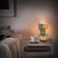 thumbnail image 6 of Chilies Table Lamp USB Bedside Desk Nightstand Lamp Printed Gifts Small Lamp Wood Base for Bedroom Living Room Kids Room College Dorm, 6 of 7