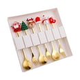 thumbnail image 3 of GROWTH TANK 6 Pieces Christmas Cutlery Reusable Tableware for Restaurant Ice Cream Party B, 3 of 9