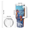 thumbnail image 5 of Lsque Scooby-Doo Pattern 40 OZ Ice Bully Cup with Handle and Straw, Double Wall Stainless Steel Tumbler Travel Coffee Cup with Lid for Christmas Present, 5 of 8