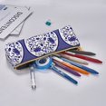 thumbnail image 5 of Rocae Blue And White Porcelain Pattern for Leather Pencil Case - Zippered Pen Case Stationery Bag Zipper Pouch Pencil Holder For Men Women Businessmen And Artists, 5 of 5