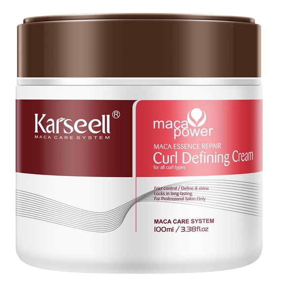Karseell Curling Perfection Curl-Defining Cream Herbal Extract Repair All Curl Types & Hair Textures, Paraben-Free, 3.38oz,100ml