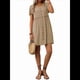 thumbnail image 2 of Vestido Bohemio de Fiesta para Mujer, de Corta, con Botones y Cuello en V, con Bolsillos, Color Albaricoque S, 2 of 6
