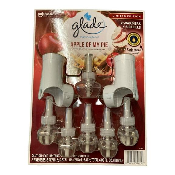 Glade PlugIns 2 Warmers   6 Refills Holiday (Apple of My Pie)