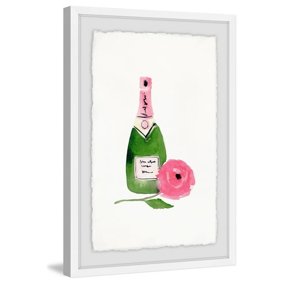 Pink Wine Framed Painting Print