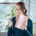 thumbnail image 6 of CoreLiving Spiral Journal Notebook College Ruled Lined Paper Hardcover 200 Pages A5 Size 6.3" x 8.6" for Work Office Writing Taking Women Men Pink, 6 of 9