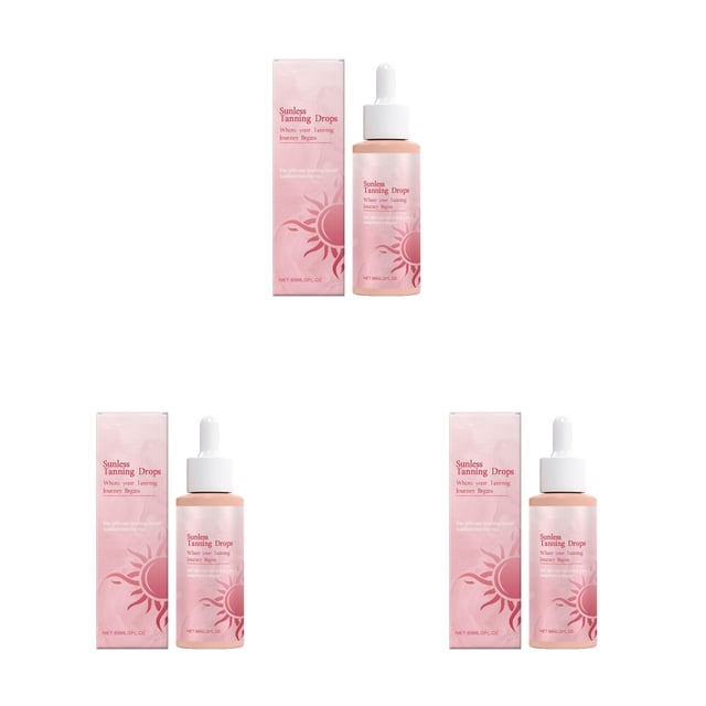 Enhances Natural Tan Drops Skin Tanning Solution for a Natural Glow Sunless Tanner Moisturizes Skin Whole Body Tanner Suitable for All Skin Types 60ml