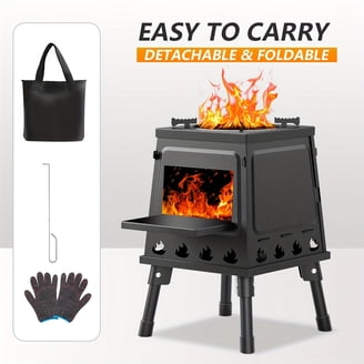 backpack wood burning mini stove Emberlit Titanium Introducing our small stove Caminus S for heating winter camping tents and cooking Backpacking Stove Canway Wood Burning