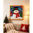 thumbnail image 5 of DIY Christmas Fabric Art Painting Kit, No‑Sew 3D Fabric Poke Mosaic Craft Set With Frame & Tools, Creative Holiday Craft For Adults And Beginners, Great Xmas Wall Decor(Snowman), 5 of 5