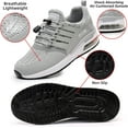 thumbnail image 3 of Men’s Cushioning Lightweight Running Shoes Women's Athletic Sneakers for Tennis Workout Walking Cross-Training Grey, 3 of 6