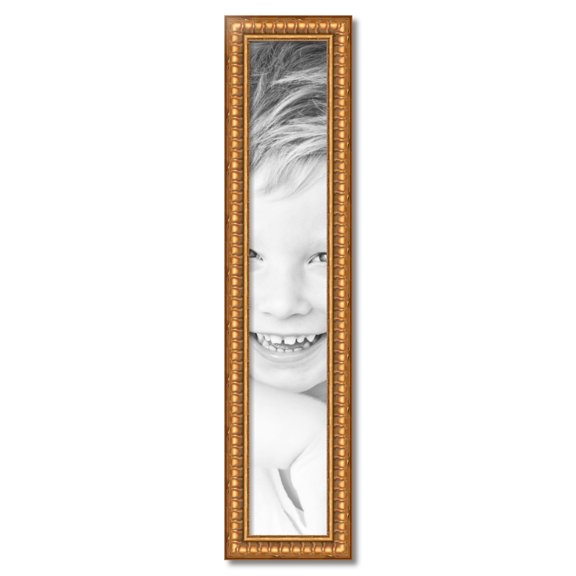 ArtToFrames 7" x 42" Gold Picture Frame, 7x42 inch Gold Wood Poster Frame (WOM-4293)
