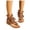 Brown, variant on Womens Flat Gladiator Sandals Tassel Fringe Clip-Toe Thong Shoes Lace up Ankle Wrap Casual Summer T-Strap Sandals