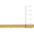 thumbnail image 3 of Miabella 4mm Yellow Plated Sterling Silver Double Curb Link Chain Bracelet, 3 of 4