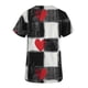 thumbnail image 5 of TaTaai Heart Print Women Scrub Blouse 100 Cotton Classic Fit Short Sleeve V Neck Side Pocket Machine Washable No Fading Medical Work Daily Top Gift, 5 of 5