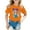 Orange, variant on Hienoo Big Girls Graphic T-Shirt Cartoon Short Sleeve Cotton T Shirt, Sizes 3-14