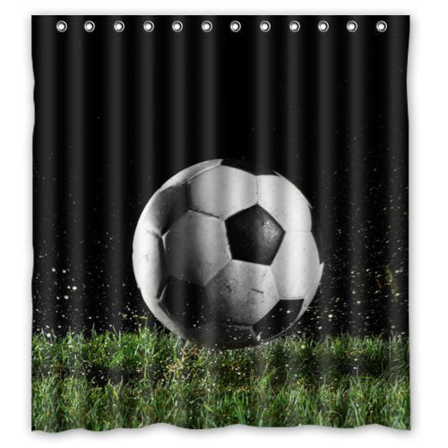 XDDJA Ballon de Football art Rideau de Douche Imperméable Tissu Polyester Rideau de Douche Taille 60x72 Pouces