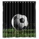 XDDJA Ballon de Football art Rideau de Douche Imperméable Tissu Polyester Rideau de Douche Taille 60x72 Pouces – image 1 sur 1