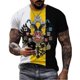 thumbnail image 5 of Russian Flag Print Short Sleeve Casual Summer Round Neck T-shirt For Men, 5 of 5